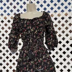 Pretty black floral dress